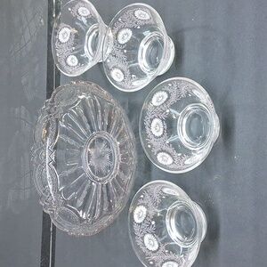 Todd Dessert Dish‎ Depression Glass Set Of 4